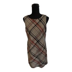 Trina Turk Brynne Plaid Shift Dress. Size 6.